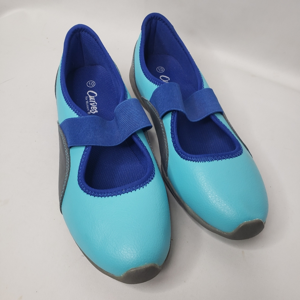Curves For Women Blue Toning Mary Jane Shoes 10